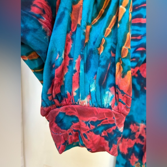 Harem Pants side Pockets Drop Crotch Tie Dye Baggy Bohemian Hippie Yoga NWTags - Picture 7 of 8